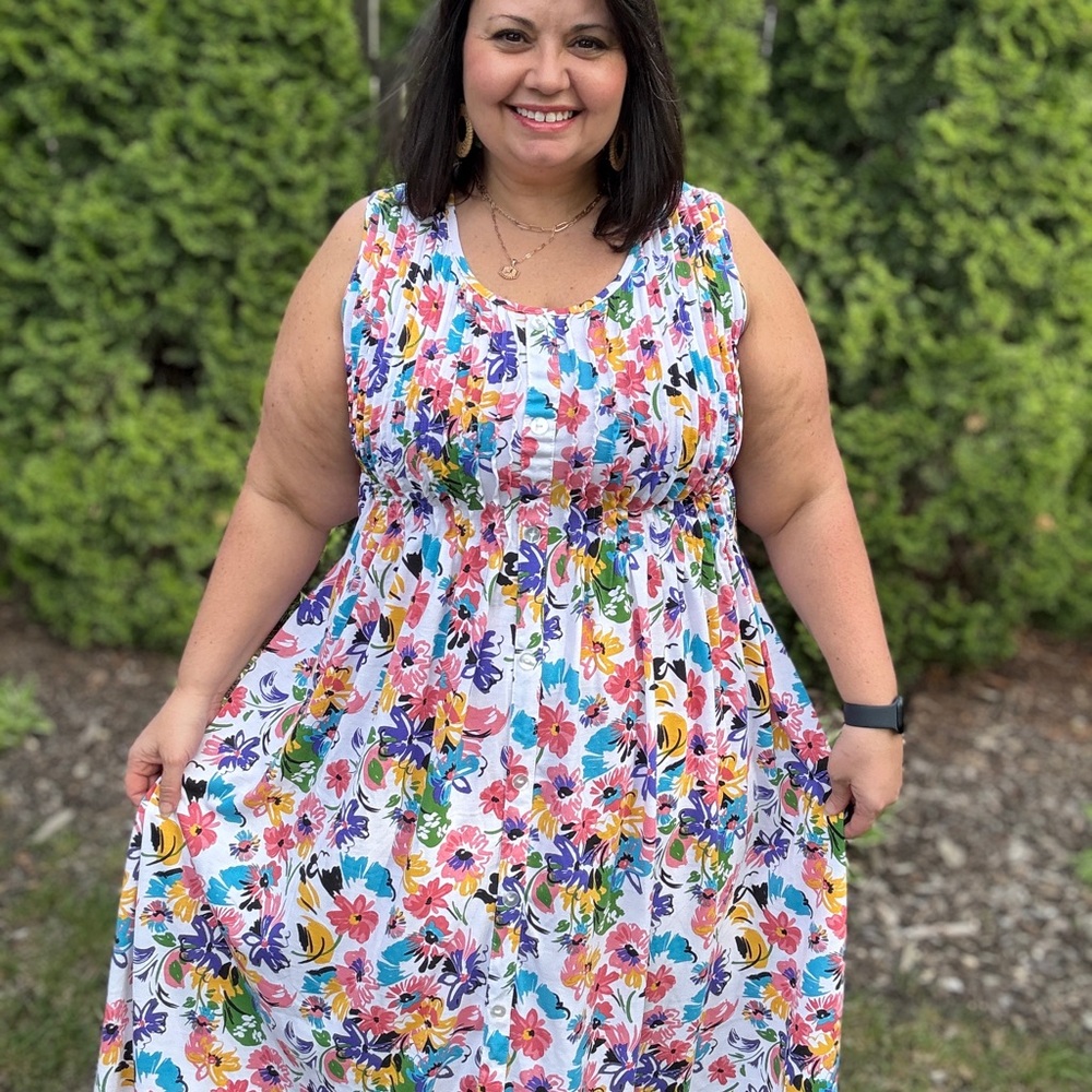 Floral Sleeveless Maxi Dress